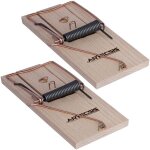 Lot de 2 pi�ges � rats en bois 165x85 cm artecsis - grand pi�ge � rats sans poison - tapette � rats - ...