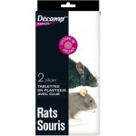 Lot de 2 piges  rats / souris tablettes avec glu - decamp - plastique