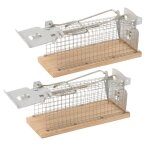 Lot de 2 piège à souris vivants intelligent souricière inoffensive et réutilisable 15 x 6 x 75 cm Lot de 2 piège à souris vivants intelligent souricière inoffensive et réutilisable 15 x 6 x 75 cm