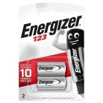 Lot de 2 piles energizer cr123 lithium 3v