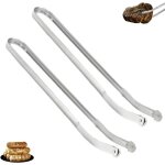 Lot de 2 pinces  retourner les saucisses pour barbecue pince barbecue longue pince cuisine inox pince ...