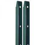 Lot de 2 piquets de fixation en t pour grillage cl�ture de jardin acier plastifi� - 225 m - vert - linxor ...