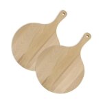Lot de 2 planches � pizza et tarte flamb�e en bois 30 cm fackelmann pizzas lovers