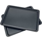 Lot de 2 plaque de cuisson antiadhsive plaques  ptisserie rectangulaire pour four et grill 37x25. ...