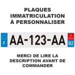 Lot 2 plaque dimmatriculation auto homologue france  personnaliser prenium en plexiglas - lire la descriptio ...