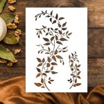 Lot de 2 pochoirs � fleurs r�utilisables format a4 - mod�le dessin pour meubles toile et d�co int�rieure ...