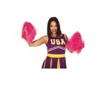 Pompons rose - fiestas guirca - lot de 2 - accessoires d�guisement athl�tes