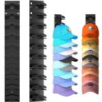 Lot de 2 porte casquette range casquette mural avec adh�sif puissant pouvant contenir jusqu� 20 chapeaux ...