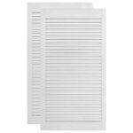 Lot de 2 portes a persiennes portes d armoire portes d etageres revetement pour placard penderie garde ...
