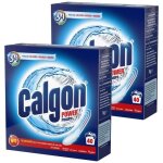 Lot de 2 poudres 3 en1 anticalcaire nettoyant lave - linge - 40 lavages