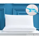 Protge oreiller - douce nuit - 50x70 cm - 100% coton - naturelle - blanc