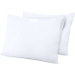 Lot de 2 prot�ge - oreillers zipp�s 50 x 70 cm ? �ponge imperm�able anti - acariens et respirant