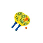 Lot de 2 raquettes de plage - intex - modle alatoire - bois - poignes renforces