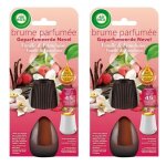 Lot de 2 recharges diffuseur dsodorisant d?huiles essentielles brume parfume vanille et framboise - ...