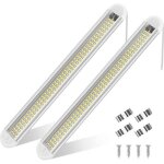 Lot de 2 reglette led 12v - barre de lumire intrieure - interrupteur - camping - car caravane bateau ...