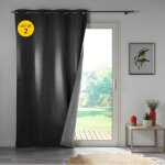 Lot de 2 rideaux isolant phonique thermique occultant 140 x 260 cm darko gris Lot de 2 rideaux isolant phonique thermique occultant 140 x 260 cm darko gris