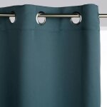 Lot de 2 rideaux occultants od�lie bleu canard 135x240cm - atmosphera cr�ateur dint�rieur