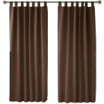Deconovo lot de 2 rideaux occultants rideau chambre  pattes 140x175cm isolant thermique anti froid brun ...