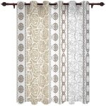 Lot de 2 rideau occultant fleurs gris kaki blanc 60x120cm - coloré - synthétique - rectangulaire - uni ... Lot de 2 rideau occultant fleurs gris kaki blanc 60x120cm - coloré - synthétique - rectangulaire - uni ...