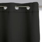 Lot de 2 rideaux occultants noir 135x240cm - atmosphera cr�ateur dint�rieur