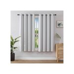 Lot de 2 rideaux occultants thermiques 132x158 cm � ?illets - isolant phonique et anti - uv en polyester ...