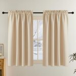 Lot de 2 rideau passe tringle tenture opaque d�coration de petite fen�tre chambre placard / porte / cuisine ...