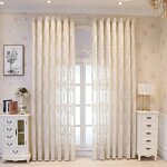 Rideaux vintage style baroque - lot de 2 - beige 140 x 245 - design et jacquard