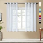 Rideaux voilage - marque - 140x145 cm - effet lin - 8 ?illets - intérieur moderne Rideaux voilage - marque - 140x145 cm - effet lin - 8 ?illets - intérieur moderne