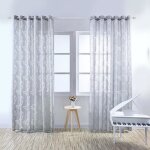 Lot de 2 rideau voilage - dcoration de maison - 100 x 250 cm - gris