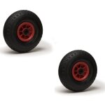 Lot de 2 roues gonflables 3. 00 - 4 (2pr) pour diable brouette et chariot 260 x 85 alsage 25