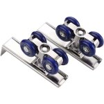 Lot de 2 roulettes pour porte coulissante poulies rail de suspension en bois pour armoire.
