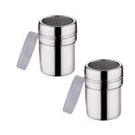 Lot de 2 saupoudreuse cacaosaupoudreuse sucre glacesucrier en poudre dustersaupoudreuse en inoxpour saupoudreu ...