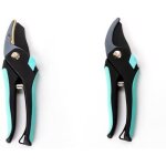 Lot de 2 s�cateurs - suan - lame franche lame enclume - rev�tement anti - adh�rence - verrou de s�curit� ...