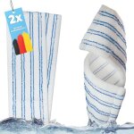 Lot de 2 serpill�res en microfibre avec bandes abrasives ? housses de rechange professionnelles pour ...