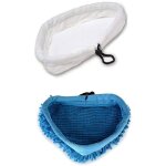 Lot de 2 serpillres de rechange pour nettoyeur vapeur triangulaire (1 chiffons en microfibre + 1 chiffons ...