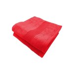 Alpes blanc - lot de 2 serviettes de bain 600g rouge ? coton & bambou ultra douces absorbantes et r�sistantes ...
