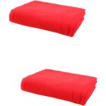 Lot de 2 serviettes de bain l�g�res en microfibre � s�chage rapide serviette de plage spa 30 * 70cm rouge ...