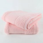 Lot de 2 serviettes invit en coton bouclette ponge avec bande  broder en toile aida