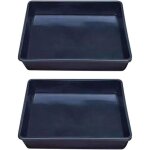 Lot de 2 soucoupes carr�es en plastique de 225 cm pour pot de fleurs - plateau de r�ception et de drainage ...