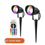 Lot de 2 spot lumineux led imperm�able avec pic �clairage dext�rieur id�al pour une pelouse un jardin ...
