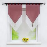 Lot de 2 store bateau romain de fentre voilages  double couche transparent en polyester  passants ...