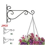 Lot de 2 suspension murale crochet support en métal pour pot de fleur plante pot À suspendre jardinière ... Lot de 2 suspension murale crochet support en métal pour pot de fleur plante pot À suspendre jardinière ...
