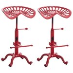 Tabouret de bar - clp - butch - style industriel - r�glable en hauteur - lot de 2
