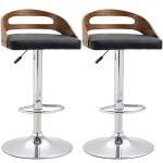 Homcom - tabouret de bar - revtement synthtique pu - 46. 5x44. 5x100cm - noir