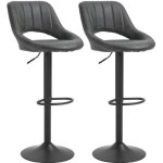 Homcom - tabourets de bar - revêtement synthétique - 44x49x110cm - gris Homcom - tabourets de bar - revêtement synthétique - 44x49x110cm - gris