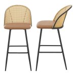 Lot de 2 tabourets de bar gausdal 102 x 44 x 63 cm marron