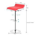 Lot de 2 tabourets de bar - marque - modle - hauteur rglable - rotation 360 - rouge