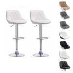 Lot de 2 tabourets de bar rglables et pivotants  360 lololoo - blanc
