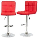 Lot de 2 tabourets de bar rouge storm