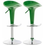Lot de 2 tabourets de bar saddle - clp - vert - rglable en hauteur - design retro - pivotant  360
